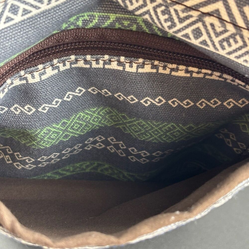 Ewedoos Gray Green Boho Pattern Yoga Mat Bag Carrier Strap Canvas Tote Boho - Picture 5 of 12